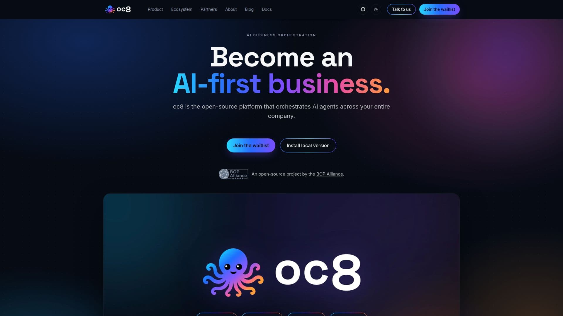 oc8 AI Platform screenshot