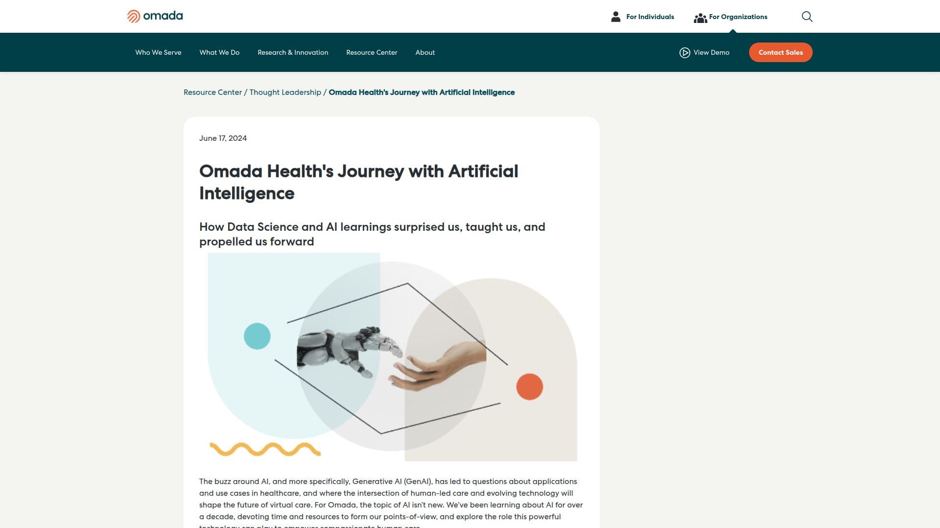 Viaje de IA de Omada Health screenshot