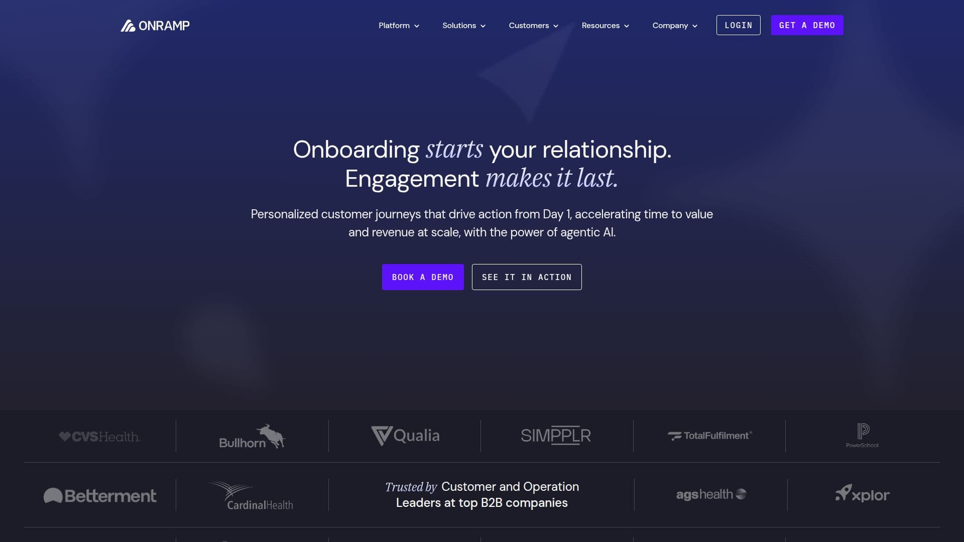 OnRamp Customer Onboarding Platform screenshot