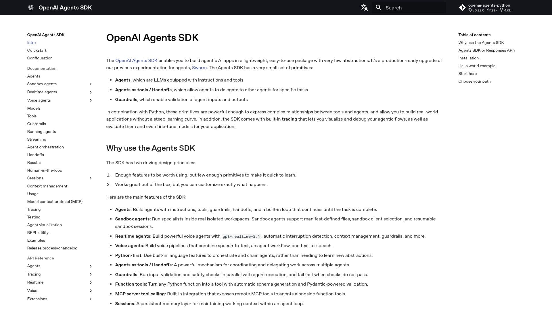 OpenAI Agents SDK screenshot