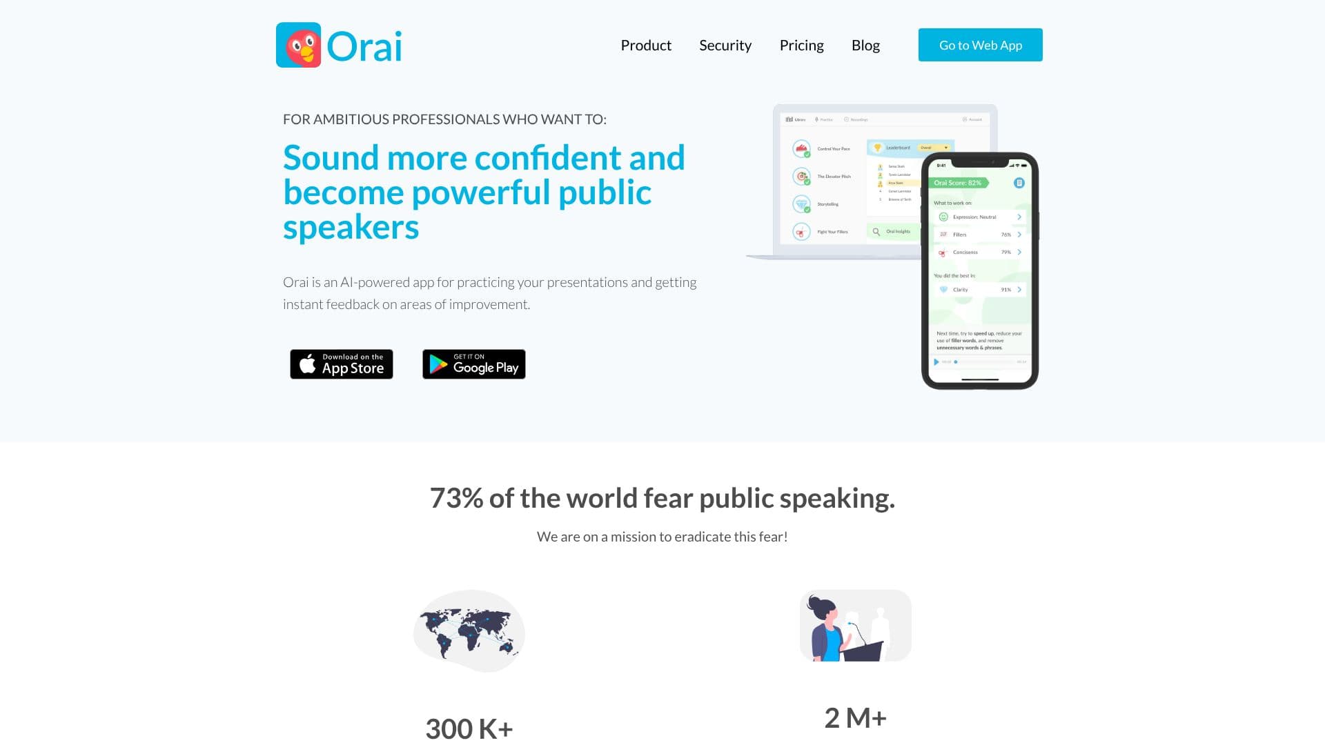 Screenshot von Orai