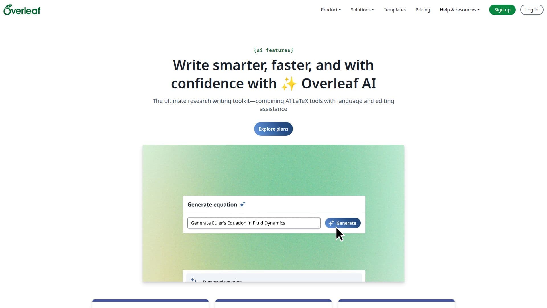 لقطة شاشة لـ Overleaf