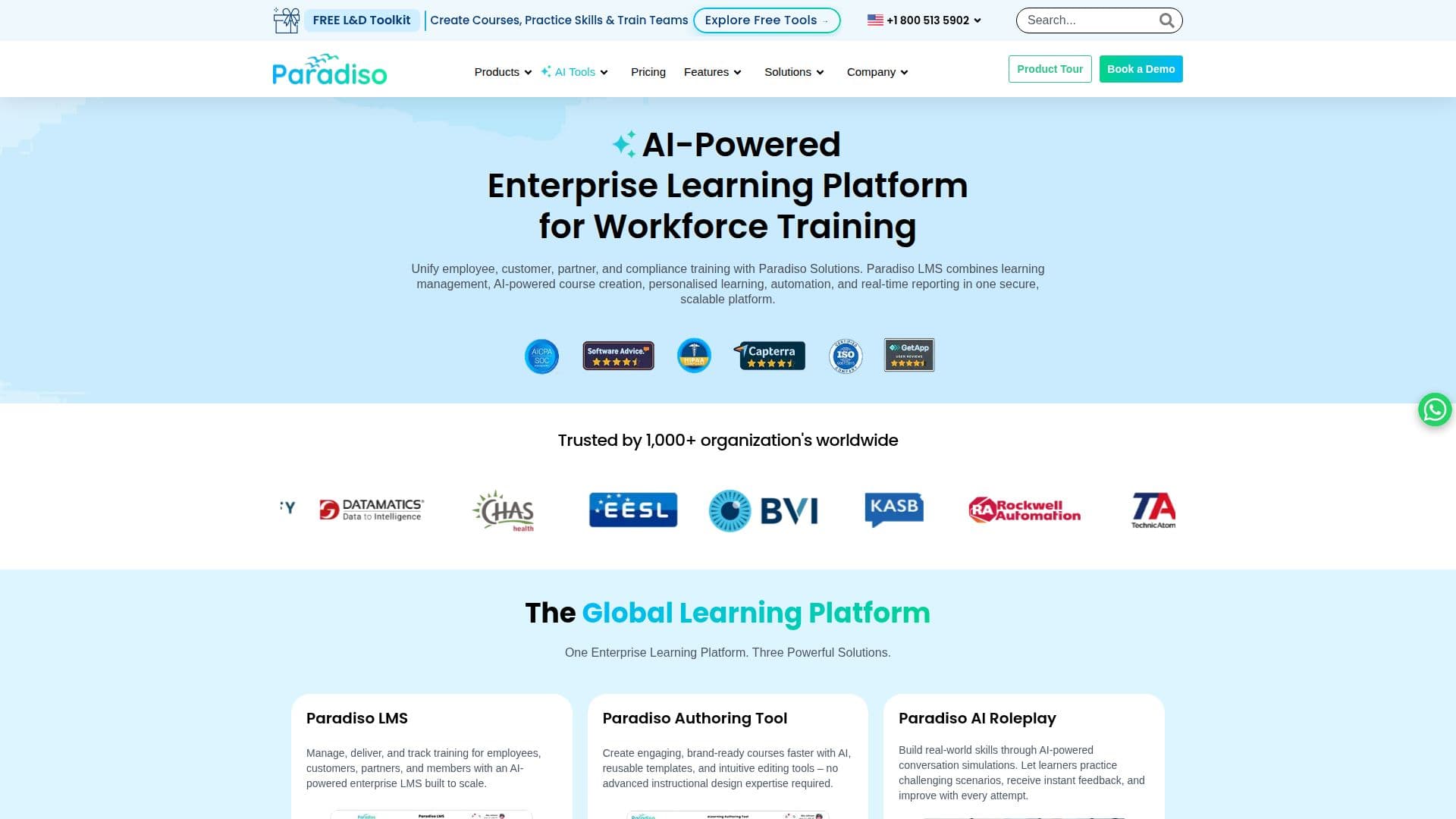 Paradiso Solutions: AI-First Learning Platform screenshot