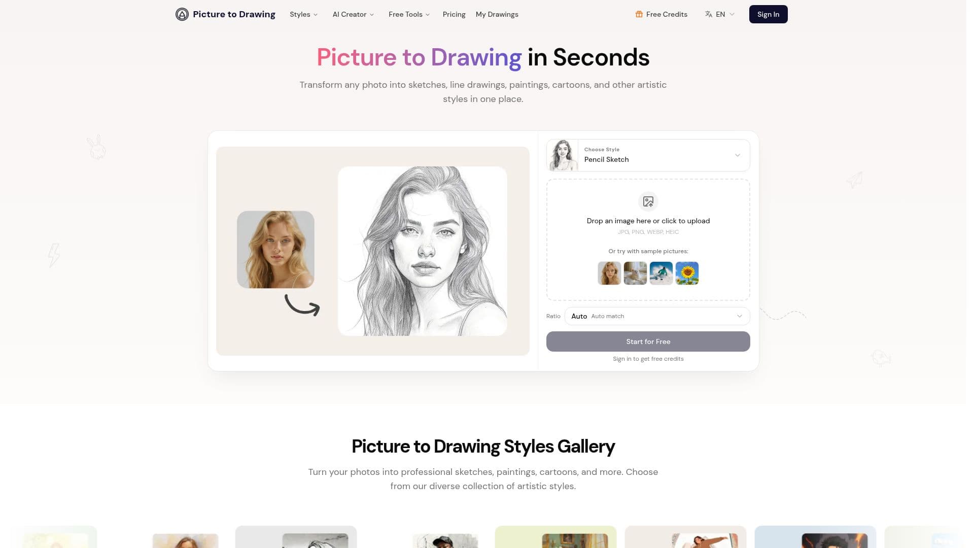 Captura de pantalla de Picture to Drawing