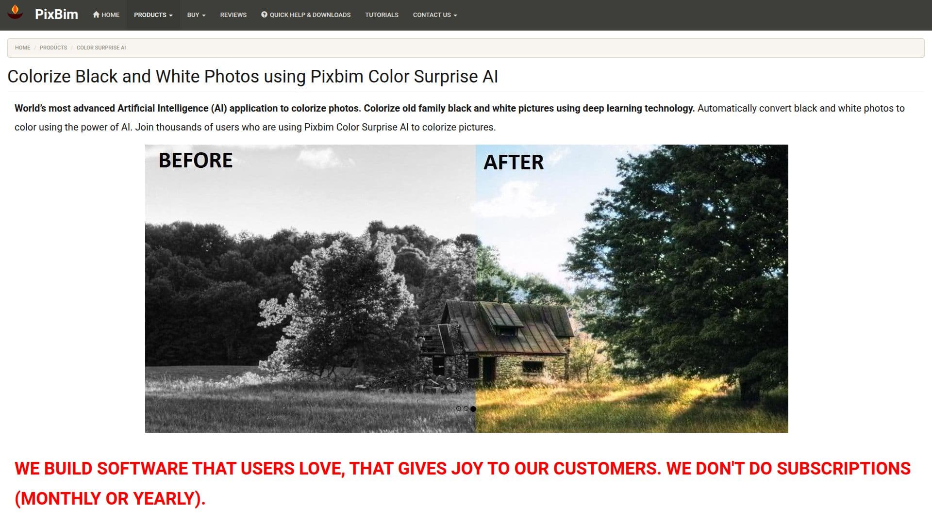 Pixbim Color Surprise AI screenshot