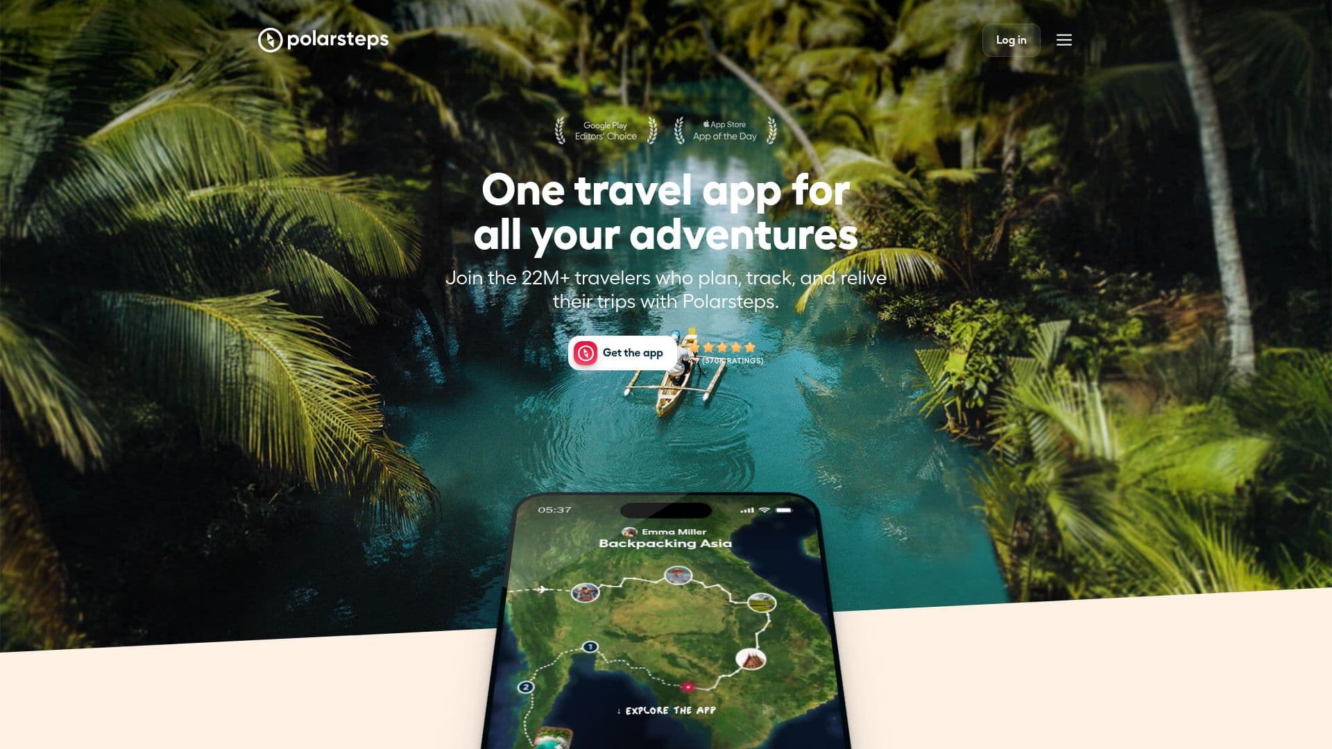 Polarsteps Reise-App screenshot
