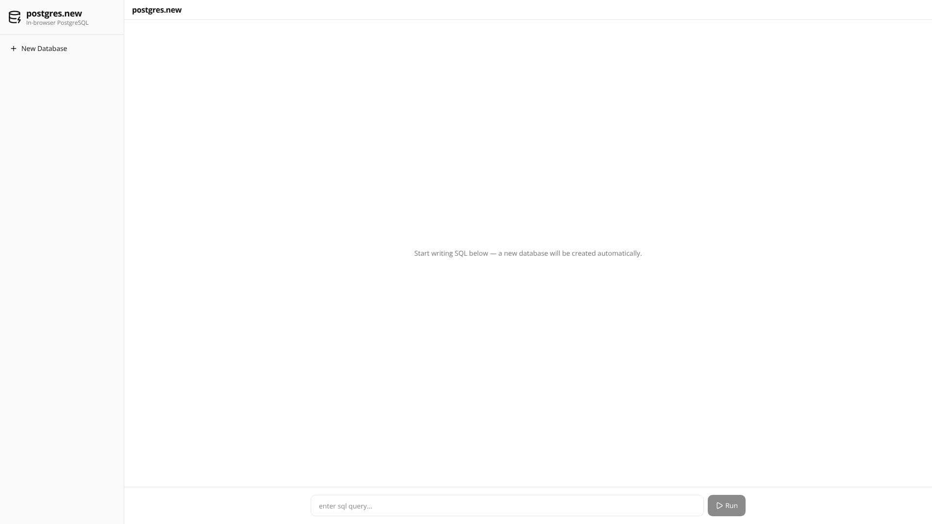 postgres.new — In-Browser PostgreSQL screenshot