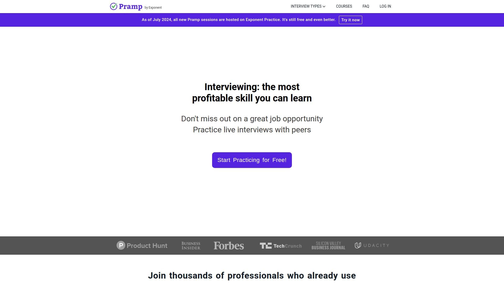 Pramp screenshot