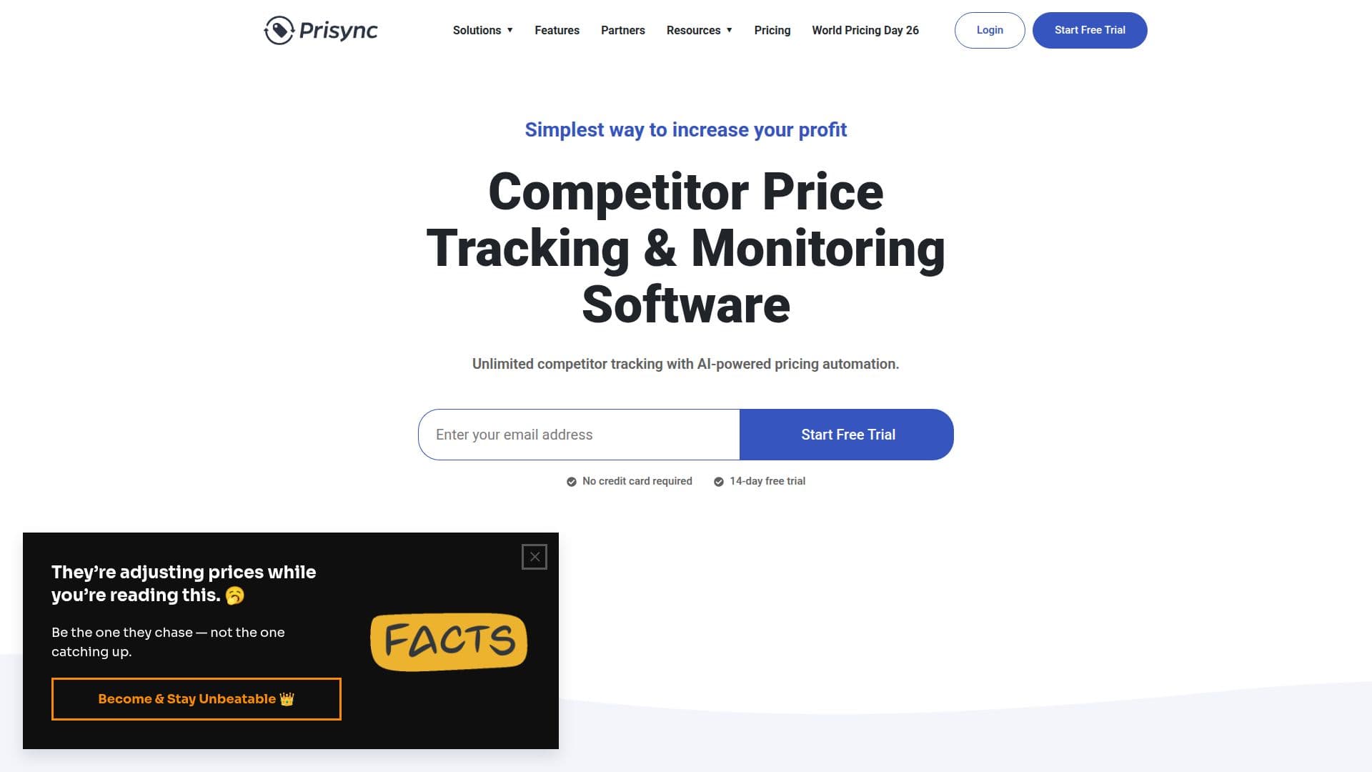 Prisync - 가격 추적 소프트웨어 screenshot
