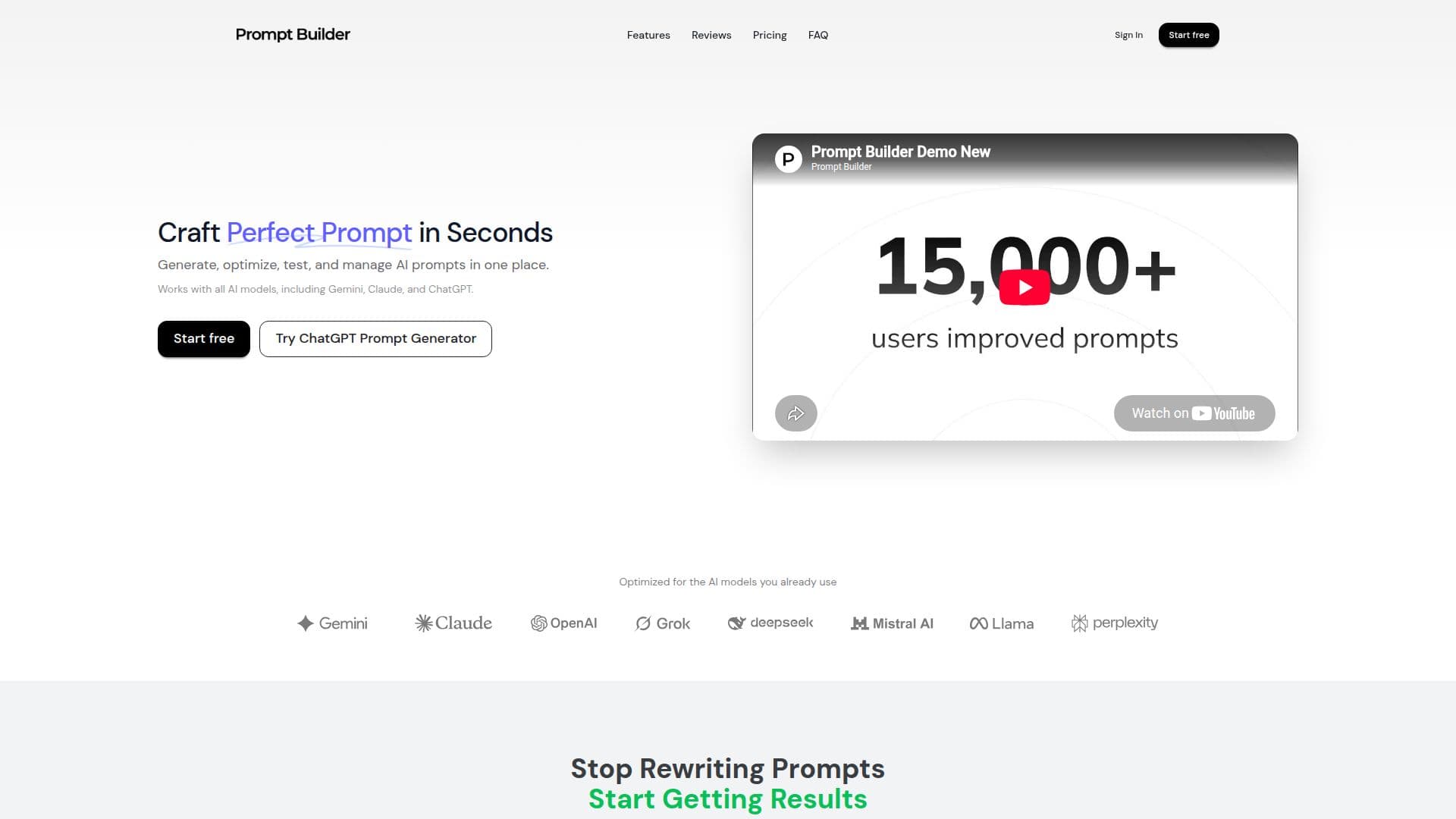 Prompt Builder screenshot