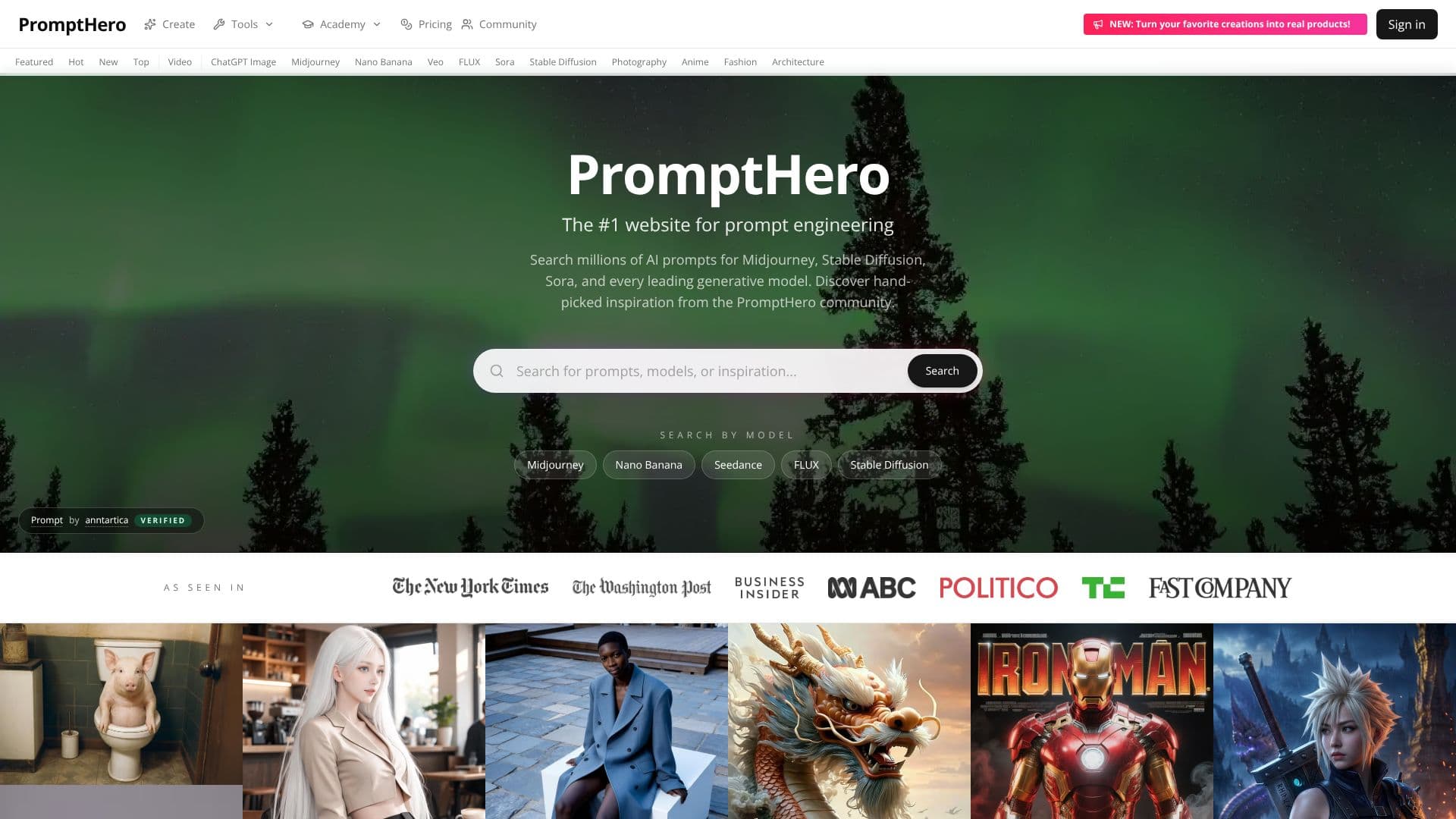 PromptHero screenshot