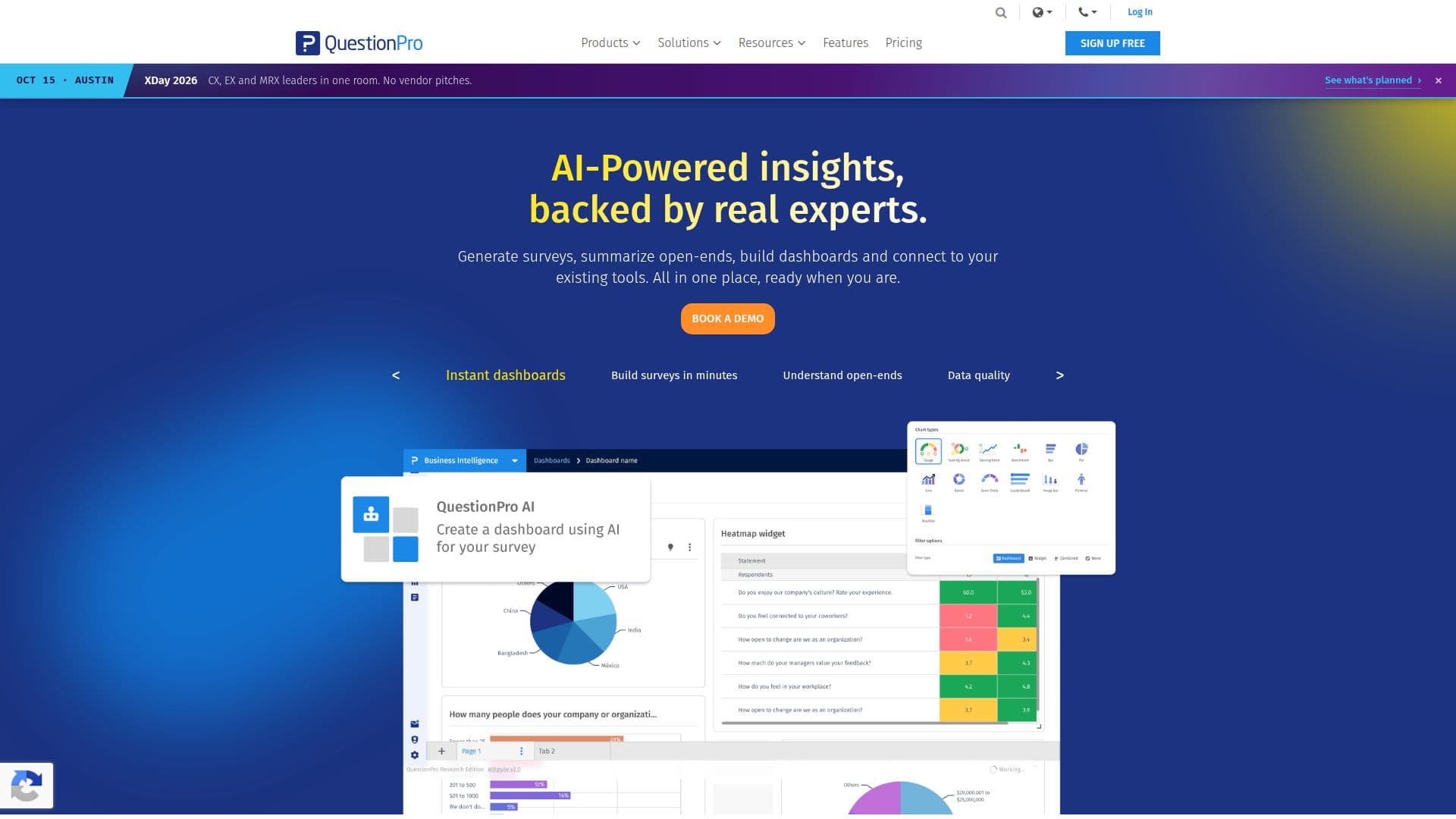 QuestionPro Software Survei screenshot