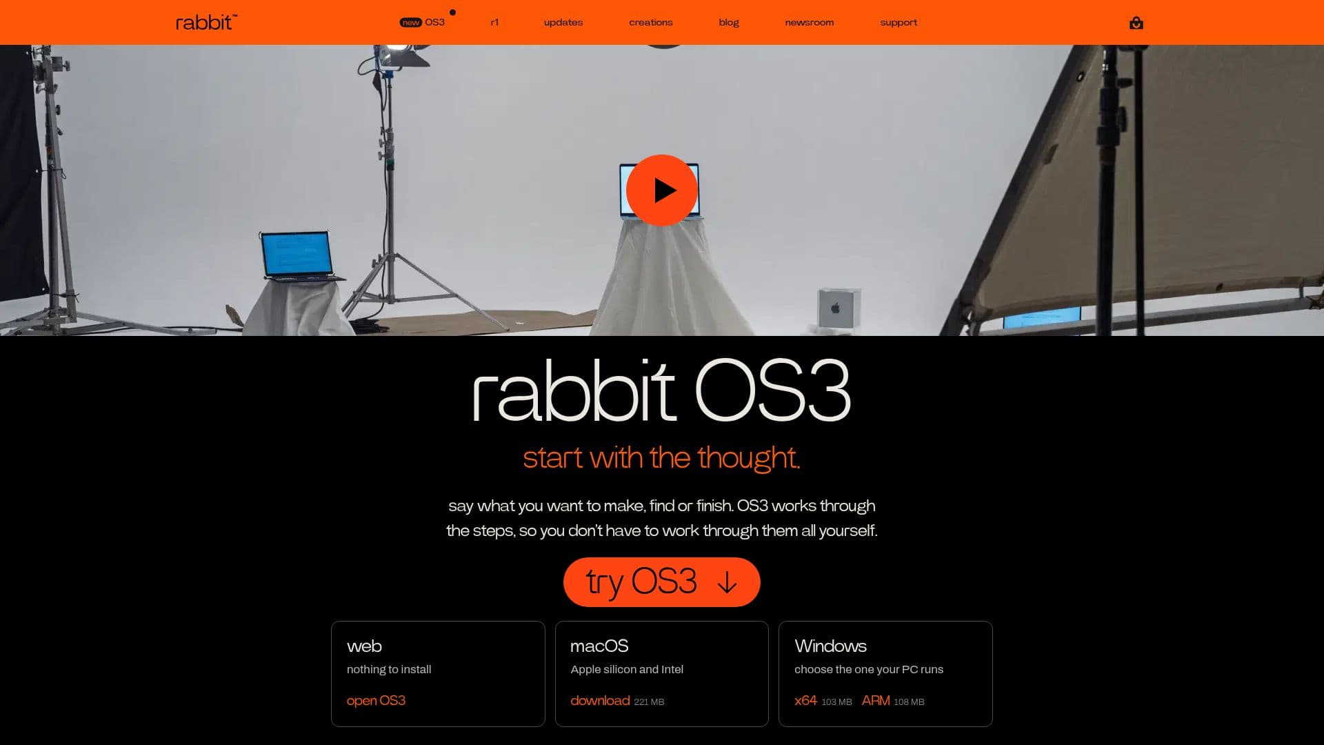 rabbit OS3 screenshot