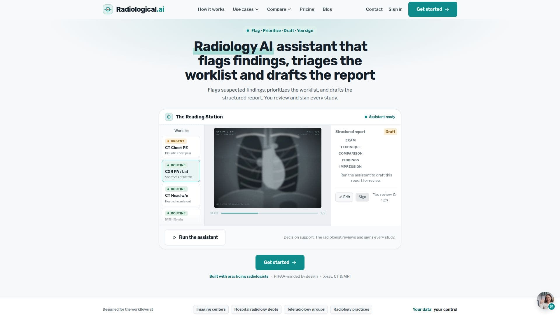 Radiological.ai screenshot