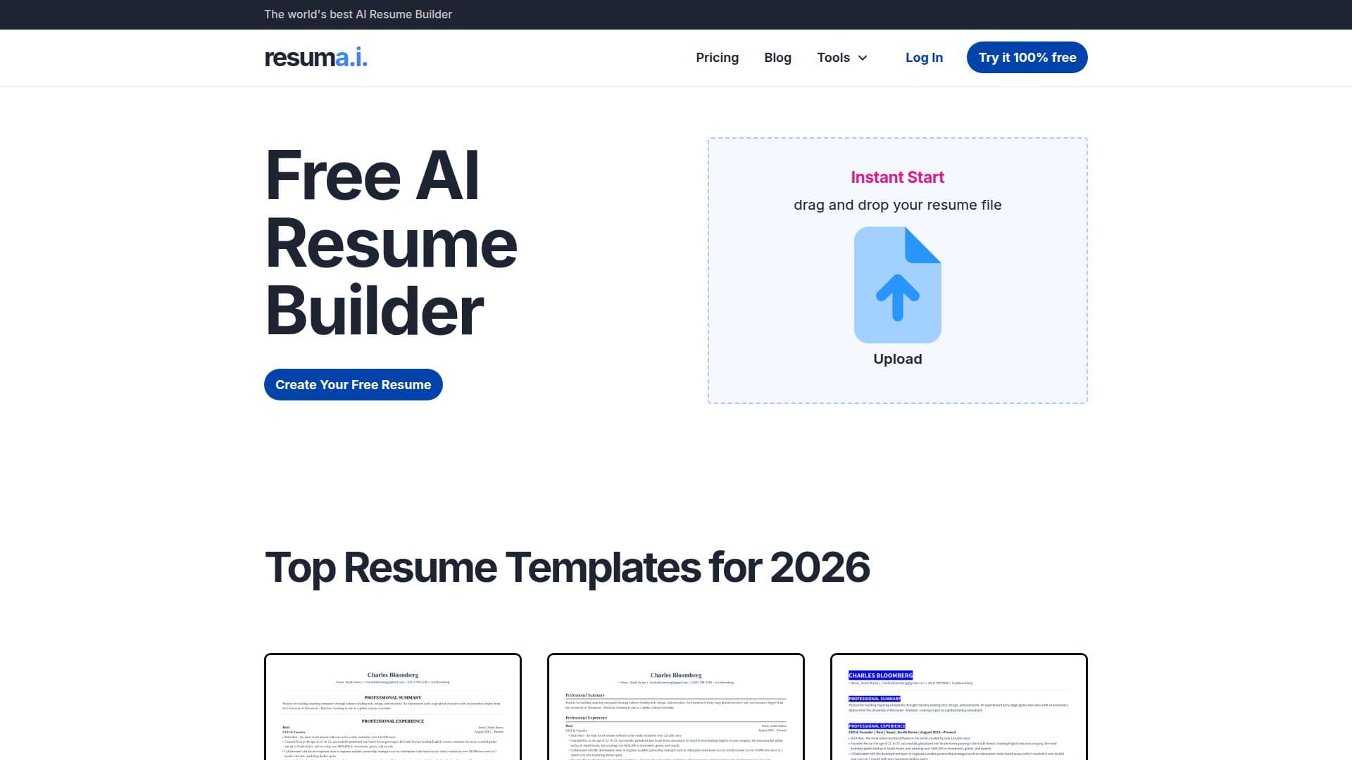 ResumAI Resume Builder screenshot