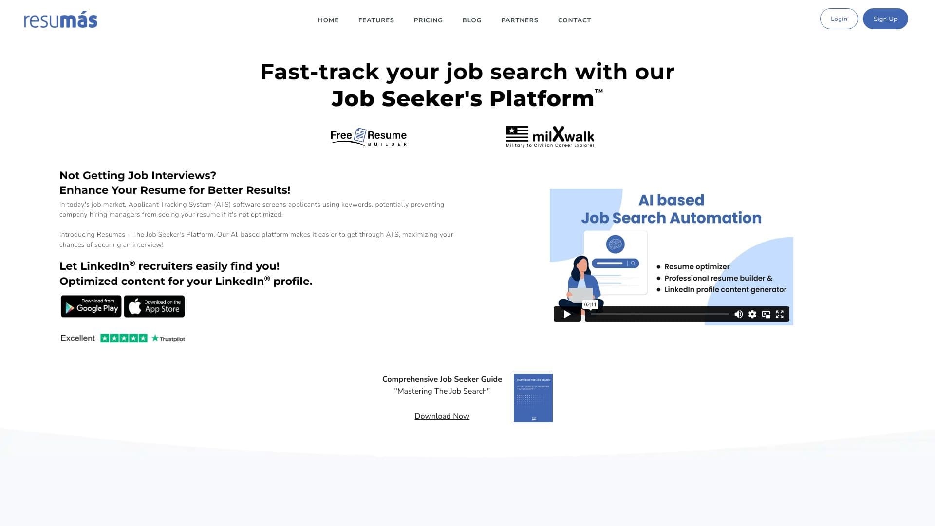Tangkapan layar Resumas Free Resume Builder