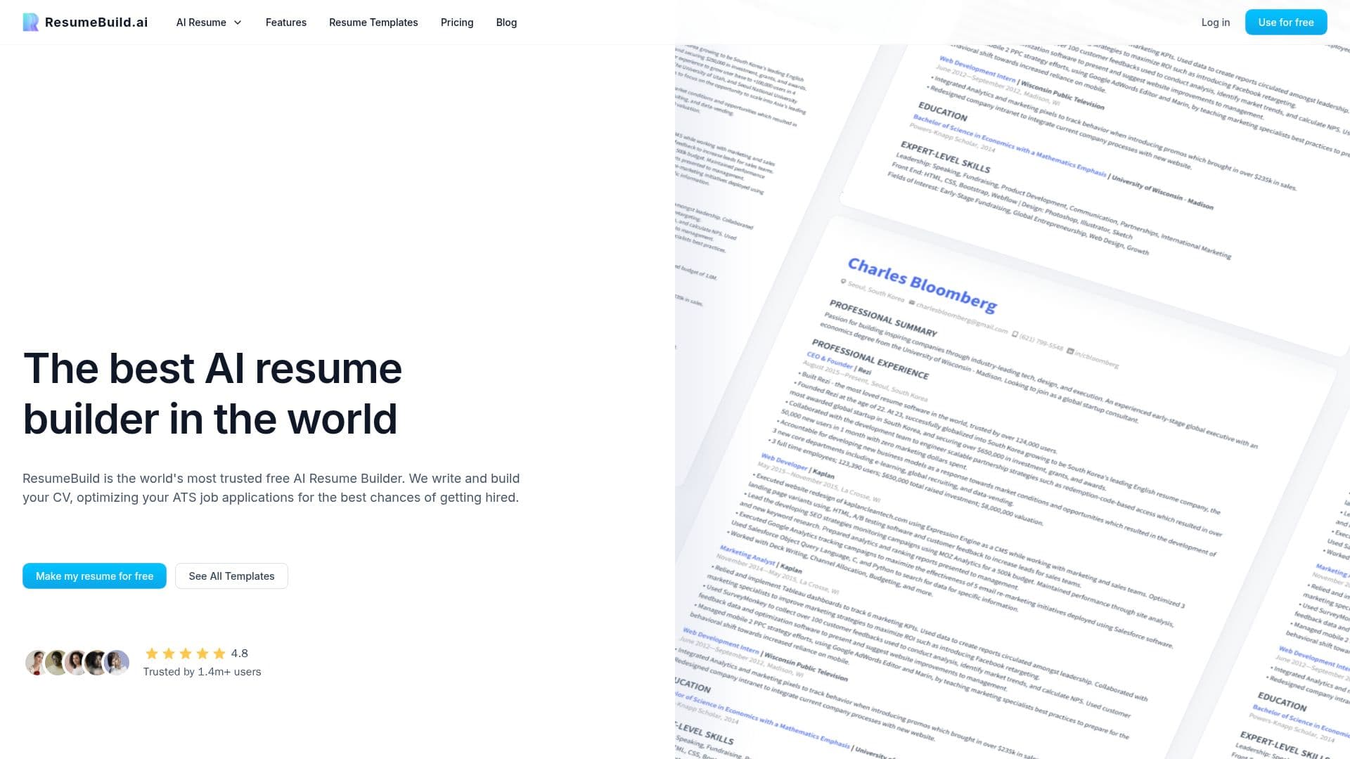ResumeBuild.ai screenshot