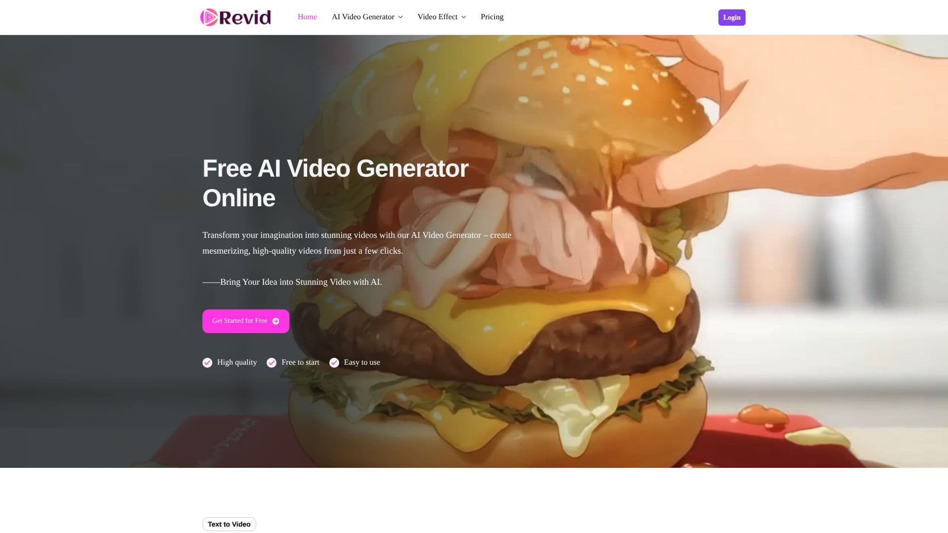 Revid.me screenshot