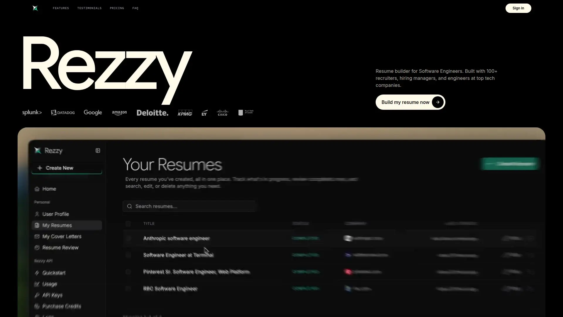 Tangkapan layar Rezzy