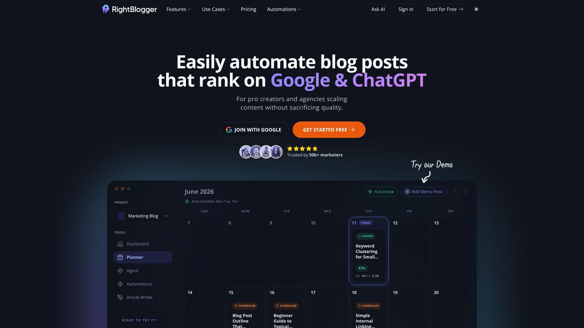 لقطة شاشة لـ RightBlogger