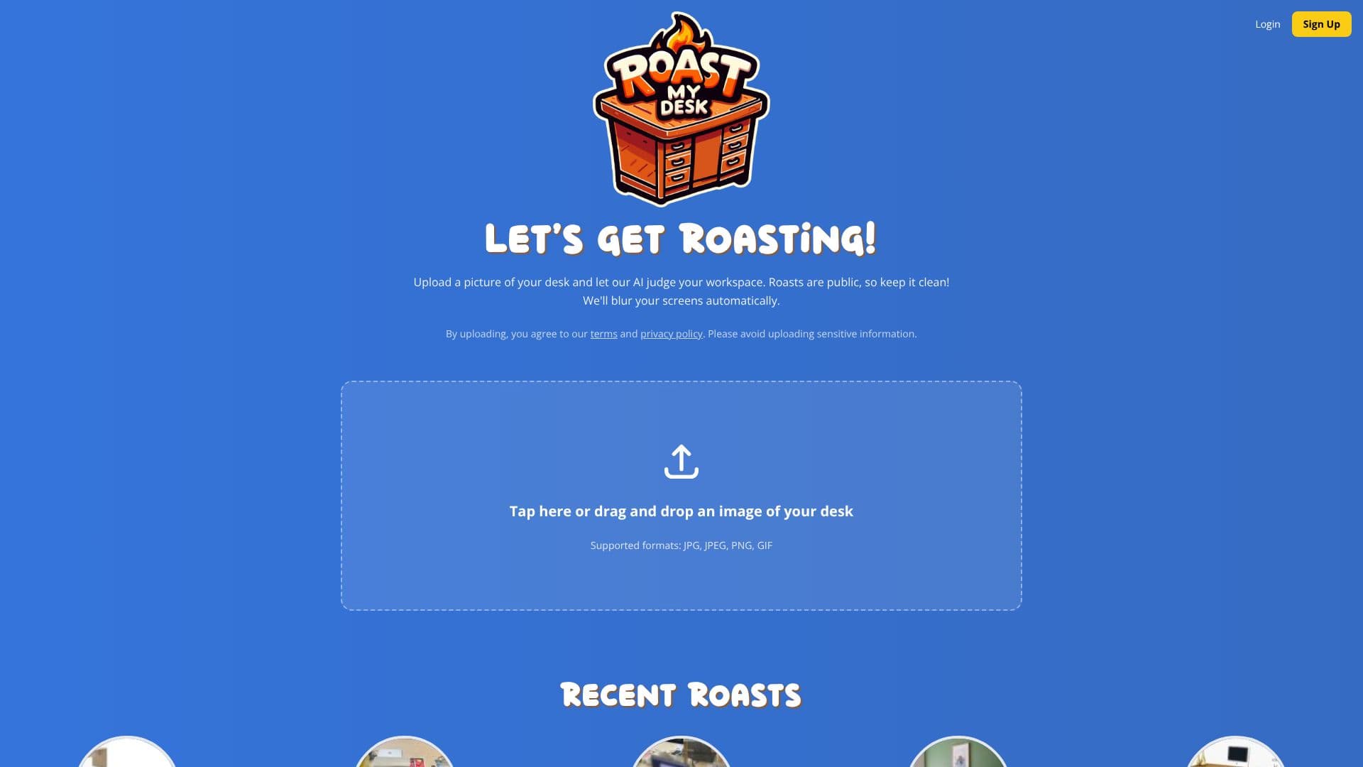 Roast My Desk screenshot