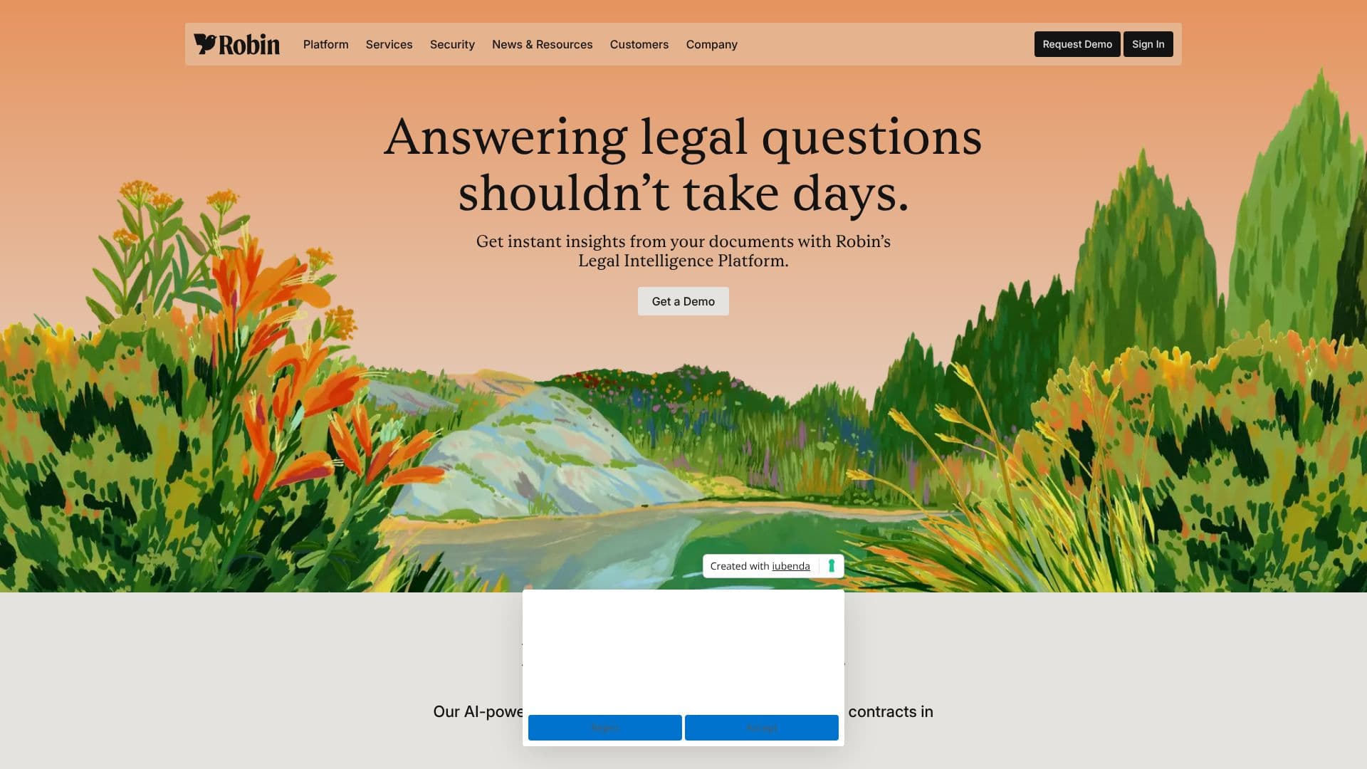 Screenshot von Robin | Legal AI