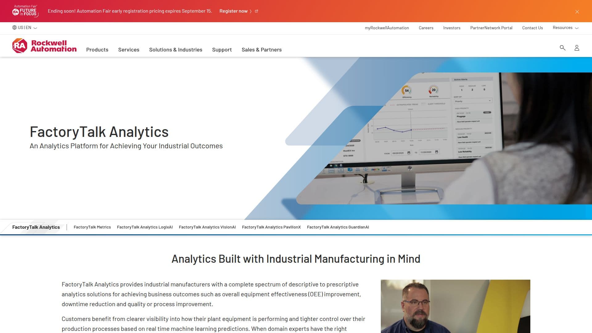 FactoryTalk Analytics screenshot