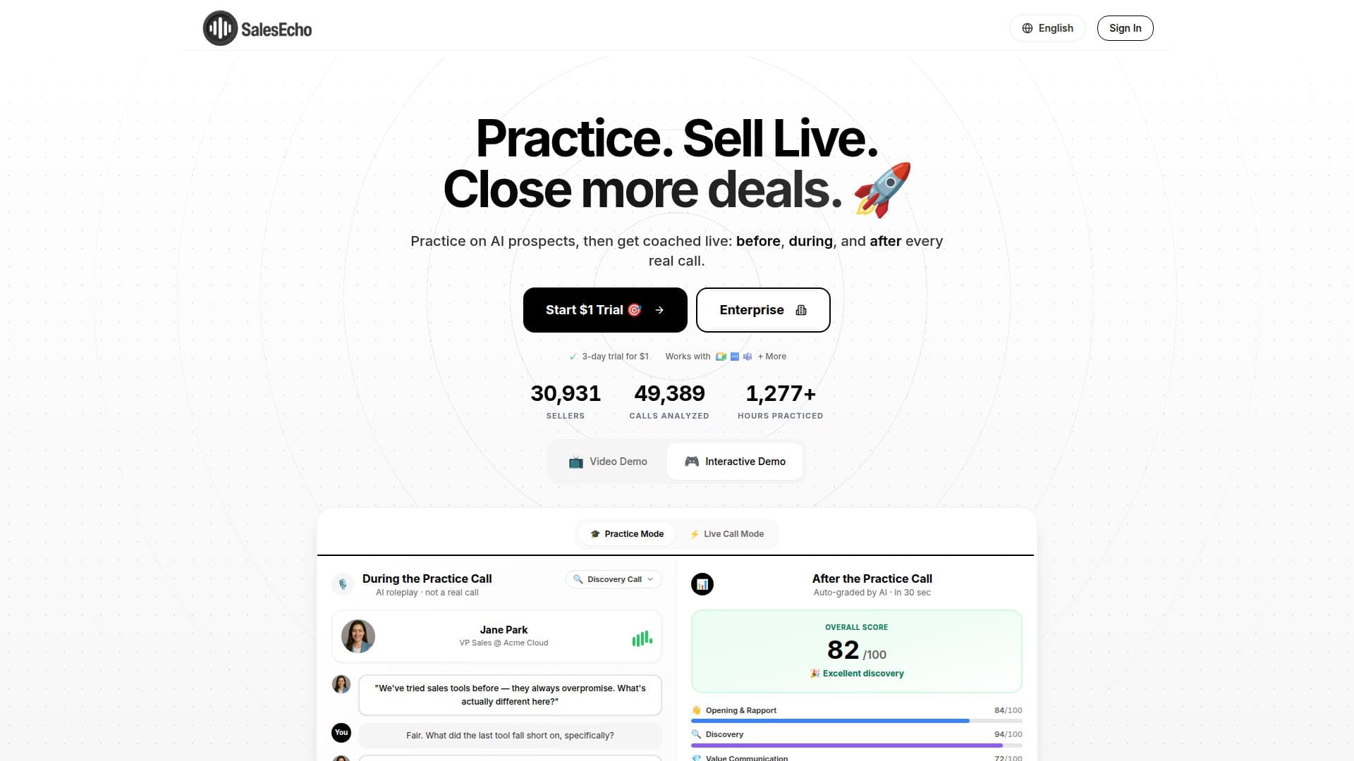 SalesEcho — Asistente de Llamadas de Ventas con IA screenshot