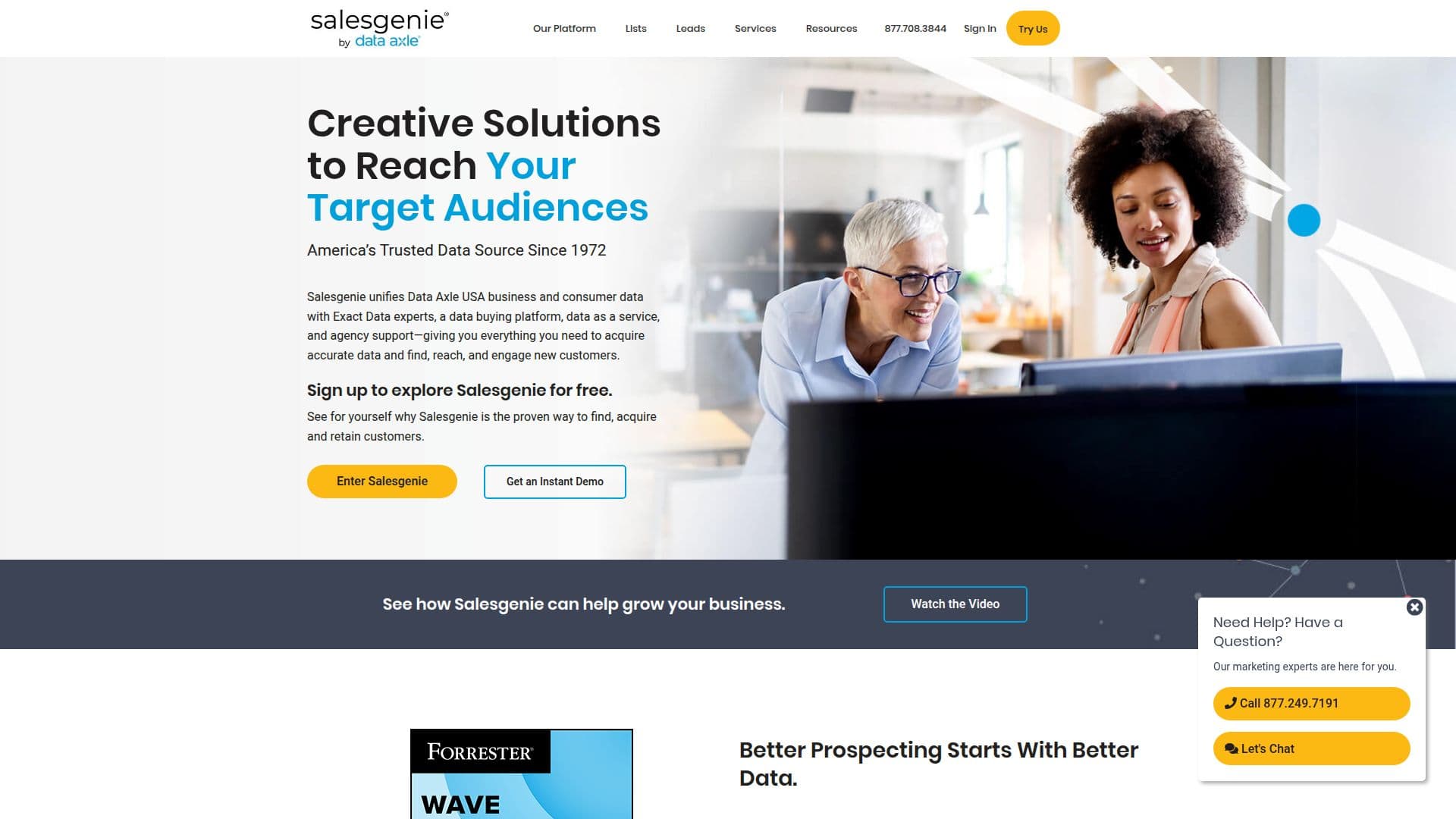 Salesgenie screenshot