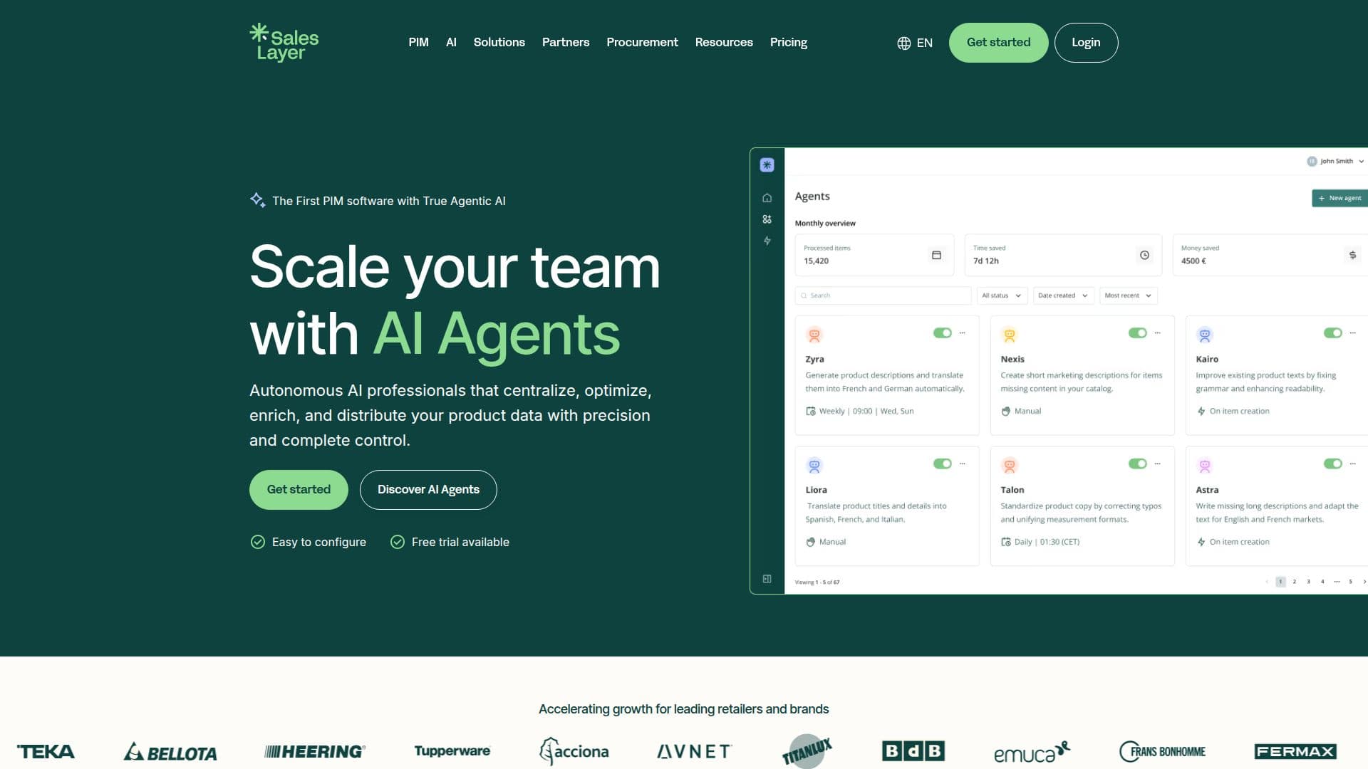 Sales Layer PIM Solutions screenshot