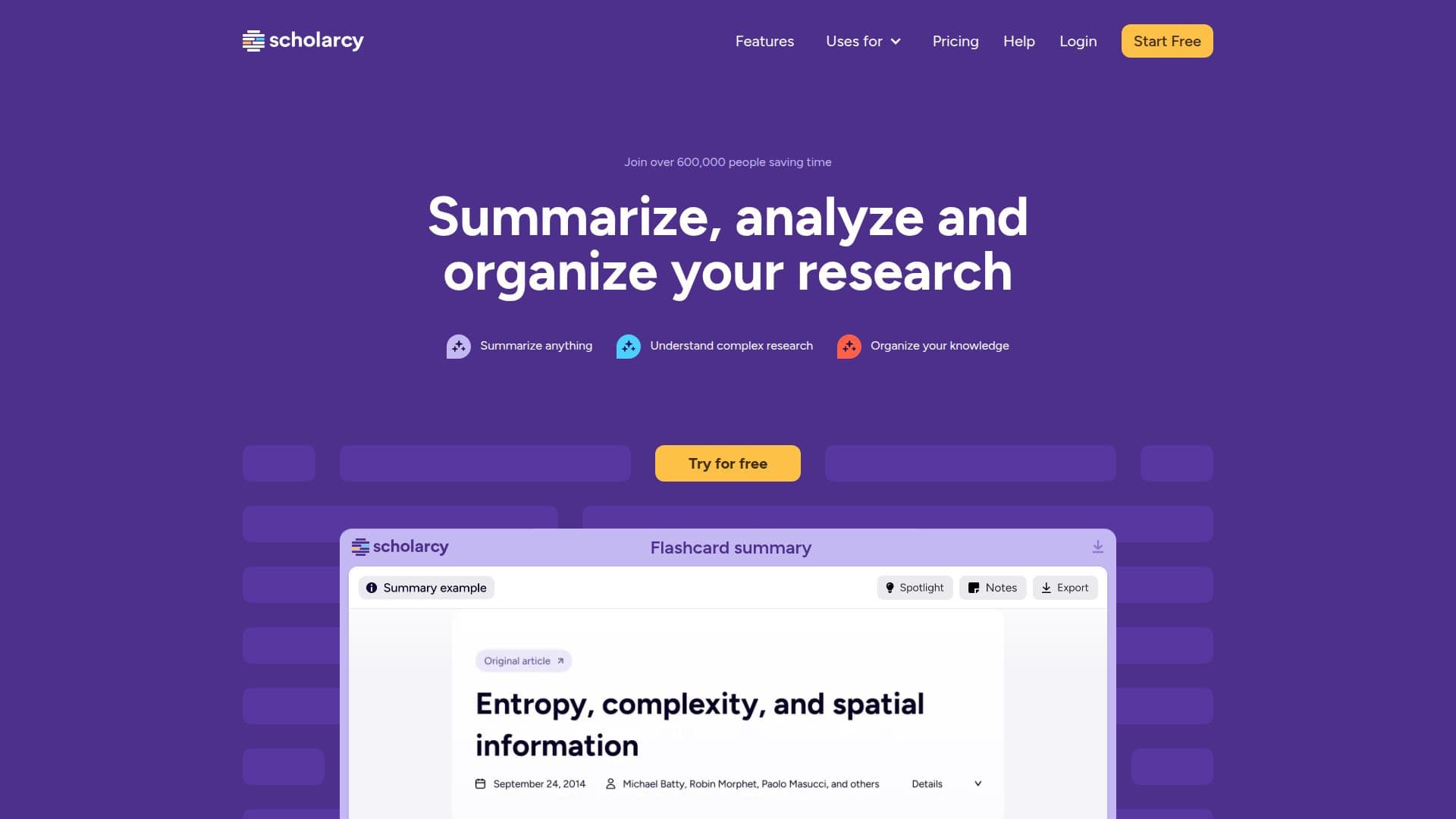 Scholarcy screenshot