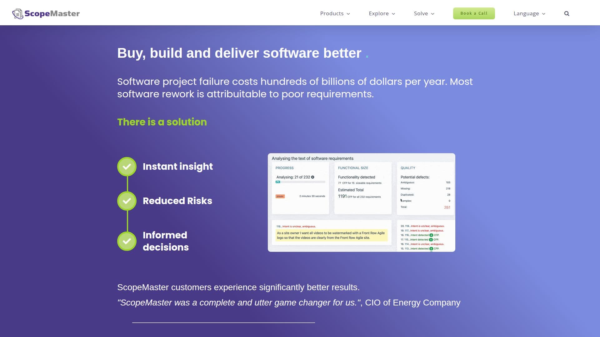 ScopeMaster - AI Software Project Assurance and Sizing screenshot
