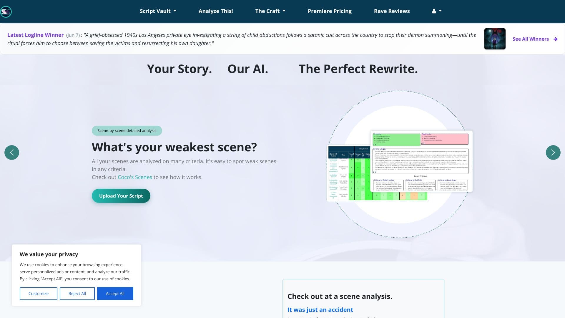 Tangkapan layar ScriptReader.ai