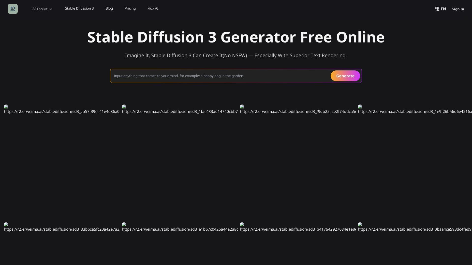 SDXL Turbo Generator screenshot