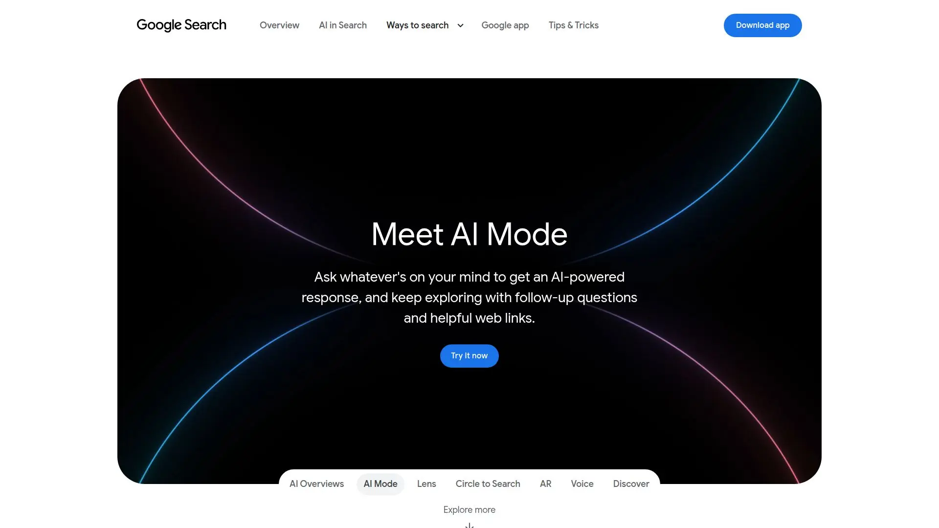 Google AI Mode screenshot