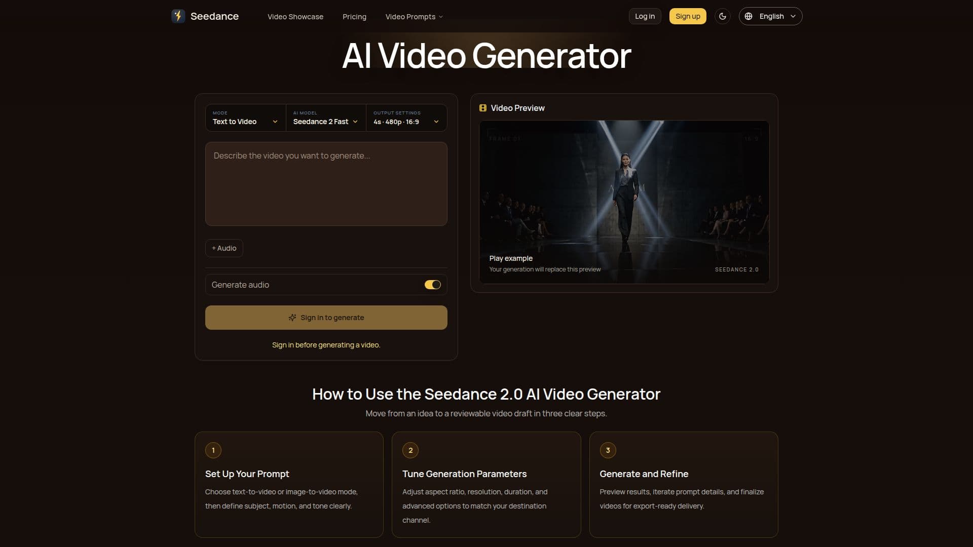 Seedance 2.0 AI Video Generator screenshot