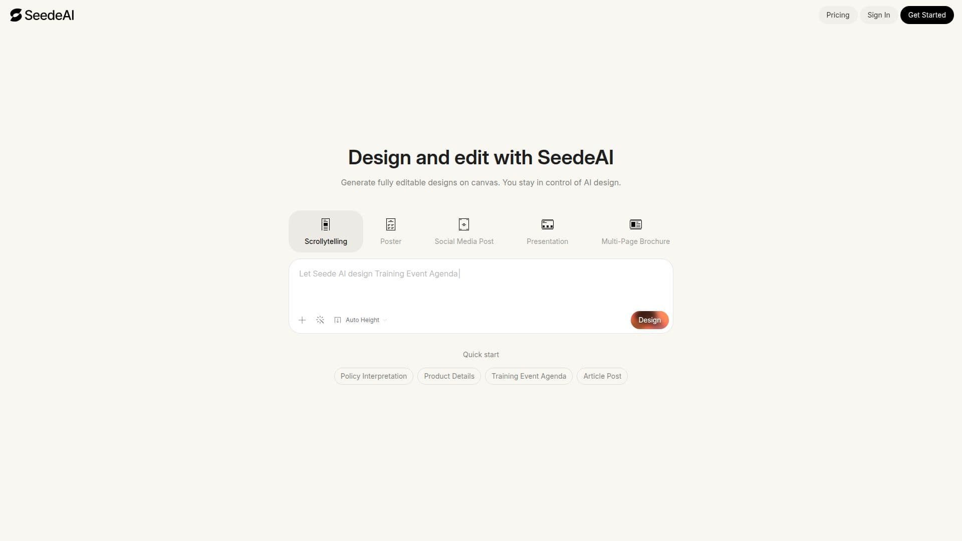 SeedeAI screenshot