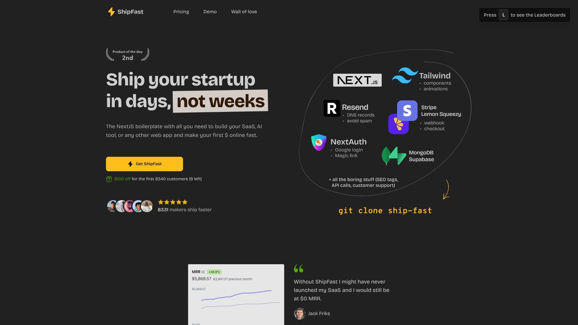 ShipFast screenshot