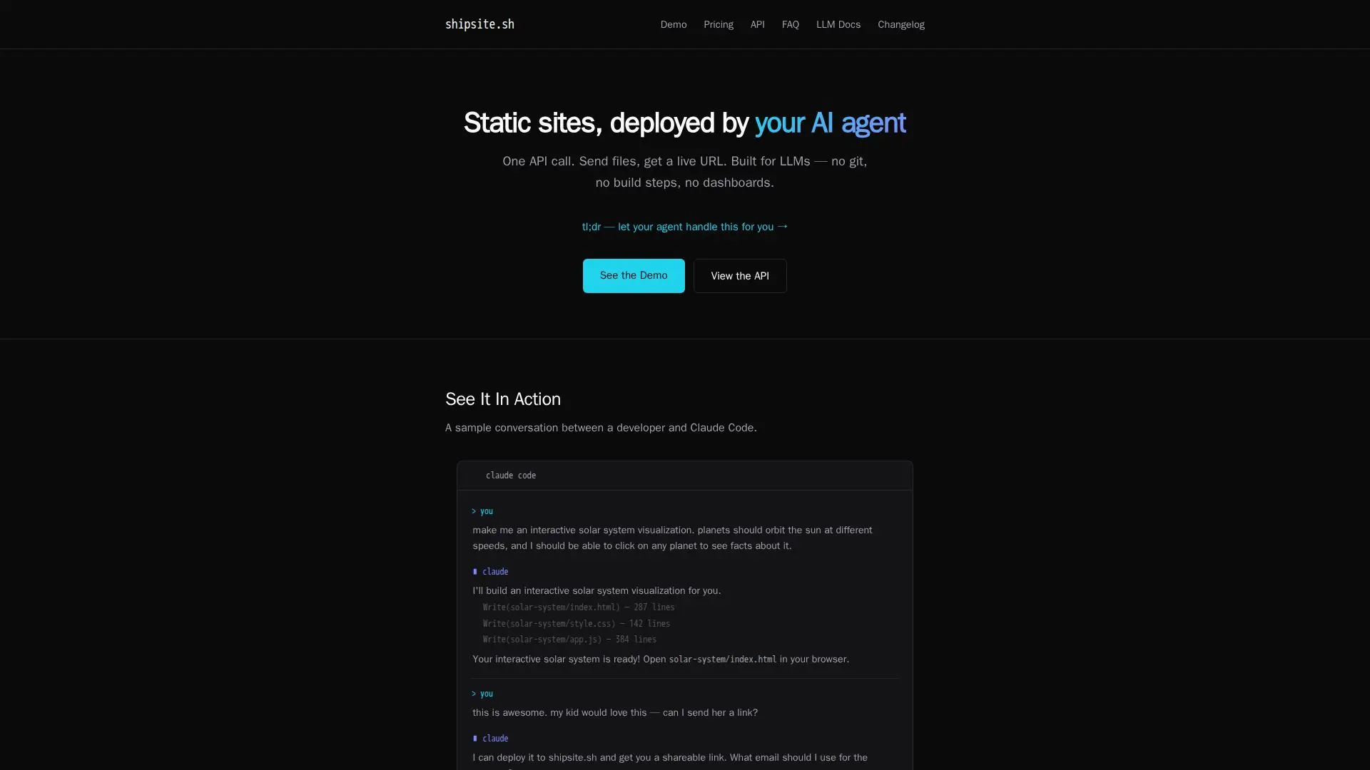 ShipSite screenshot