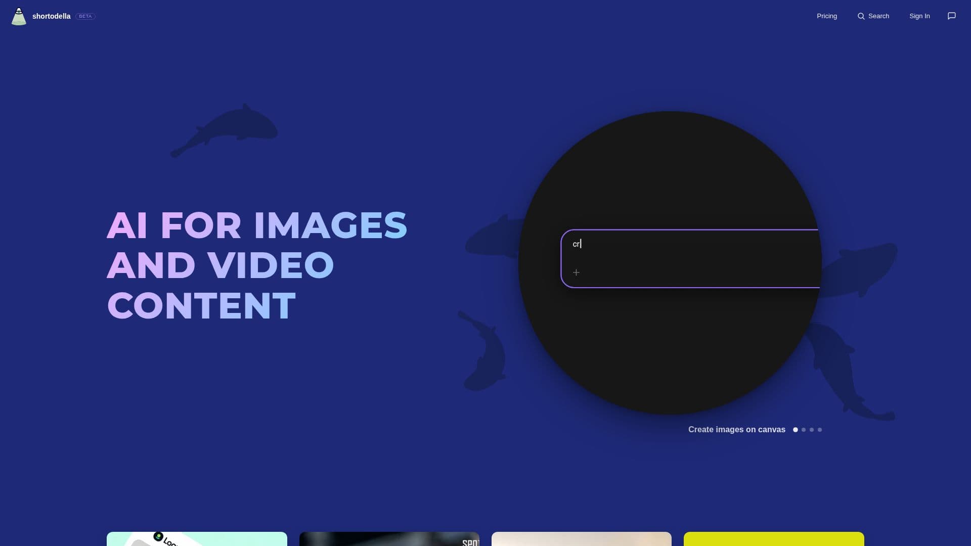 Screenshot von Shortodella - KI Video-Generator & Bildgenerator