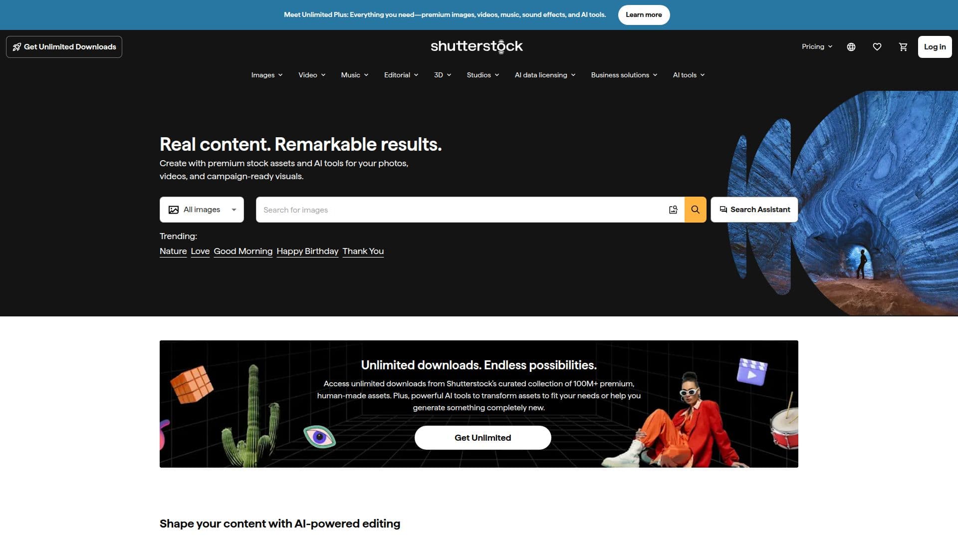 Captura de pantalla de Shutterstock