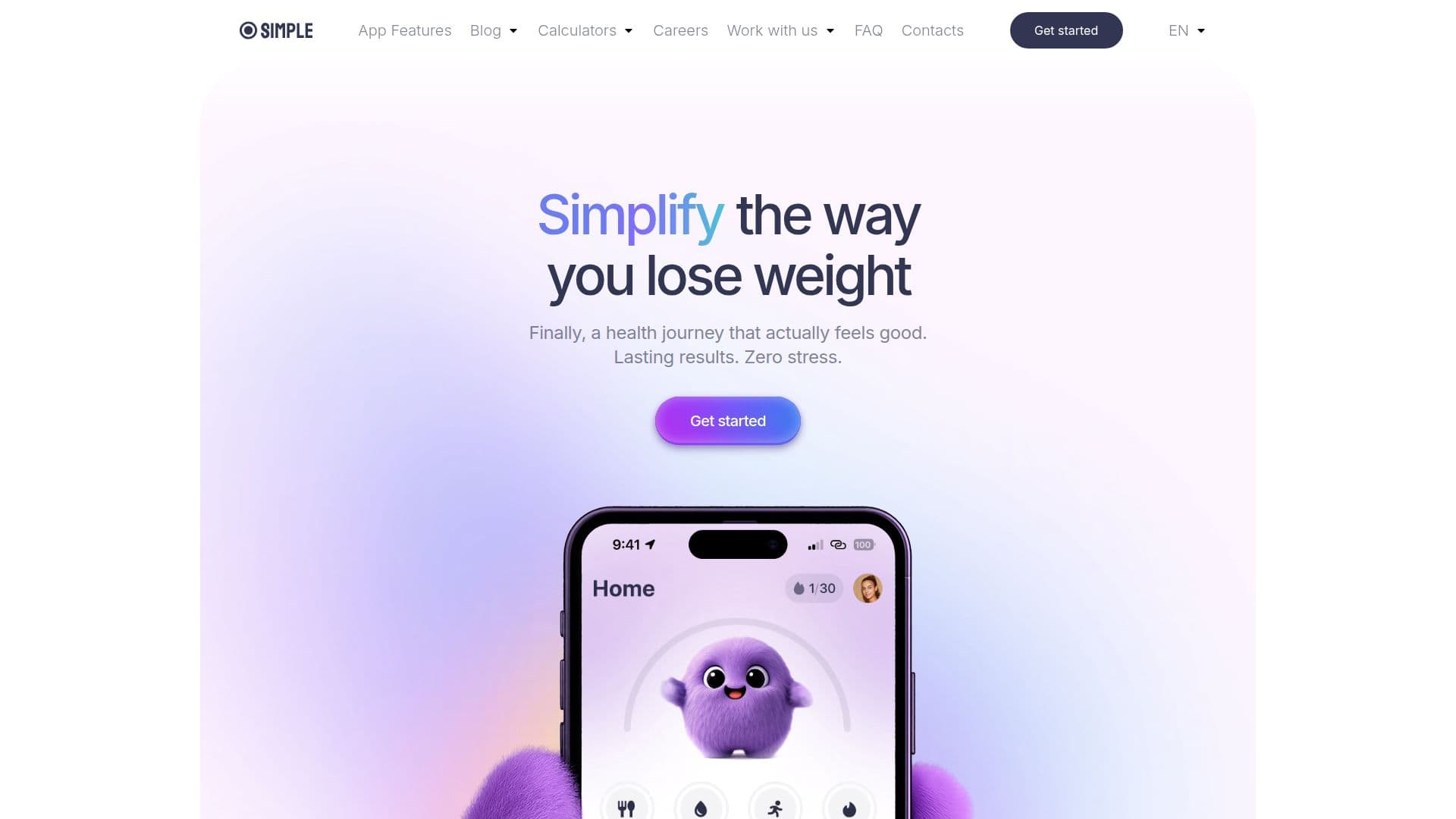 Screenshot von Simple: Gewichtsverlust & Gesundheitscoaching