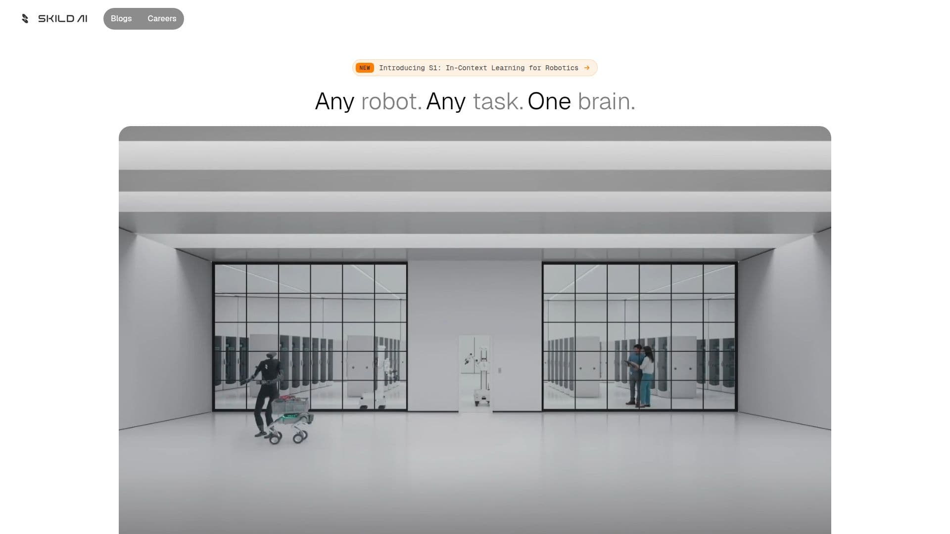 لقطة شاشة لـ Skild AI — الذكاء الاصطناعي الروبوتي العام