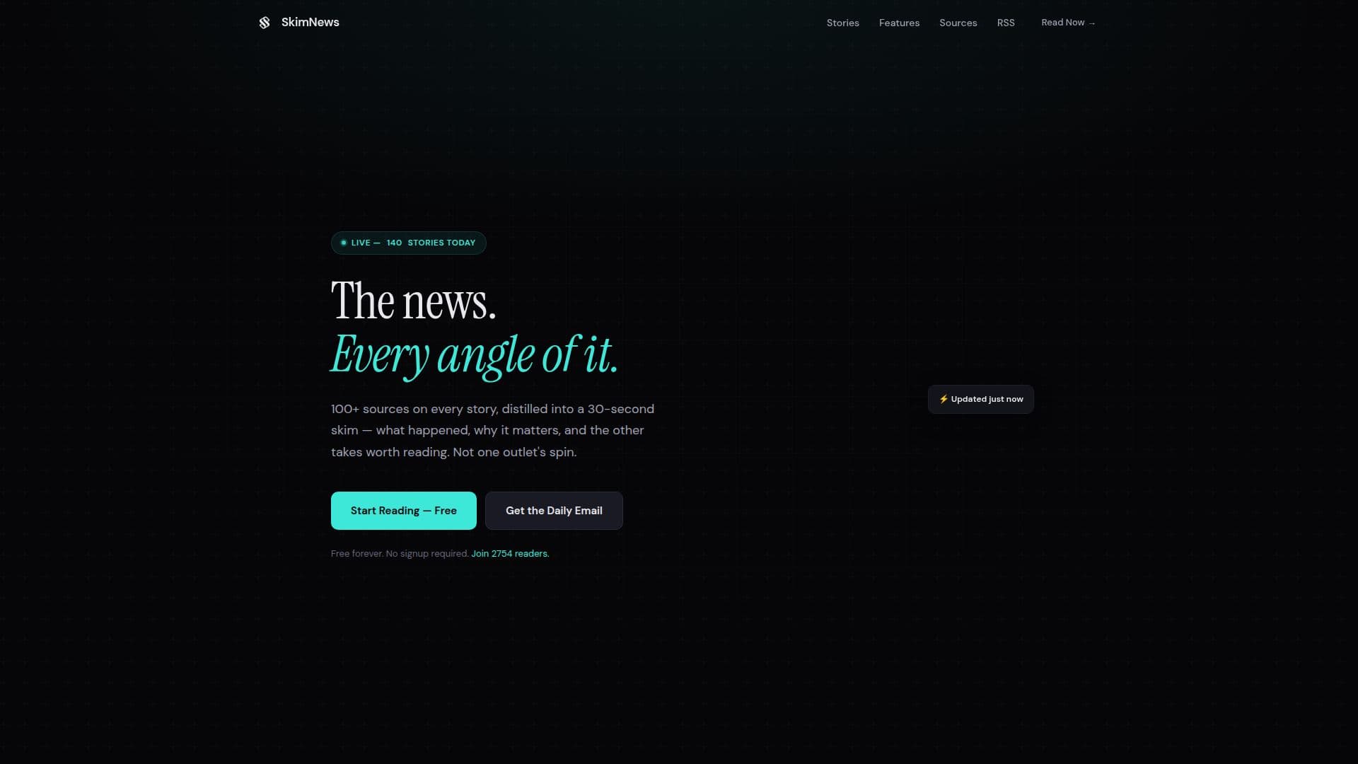 لقطة شاشة لـ SkimNews