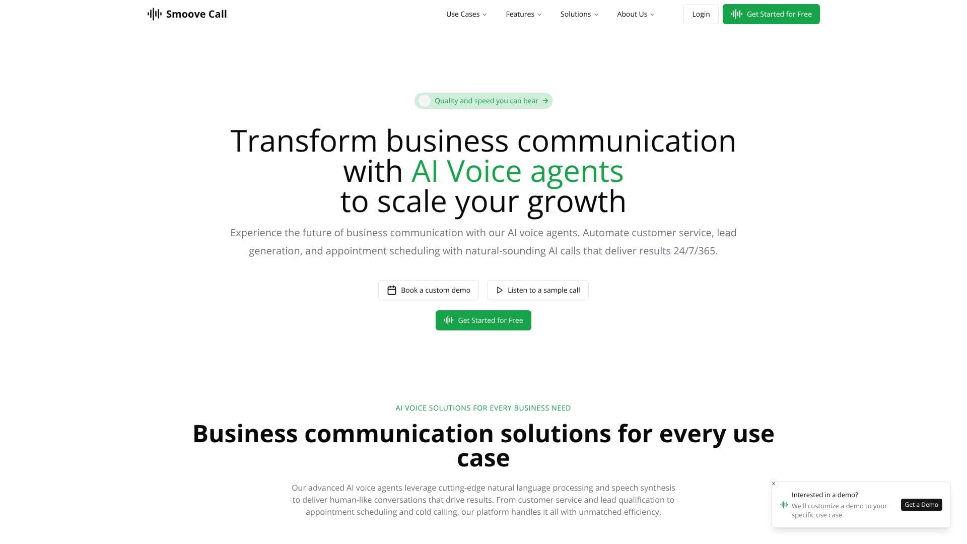 SmooveCall AI Voice Agents screenshot