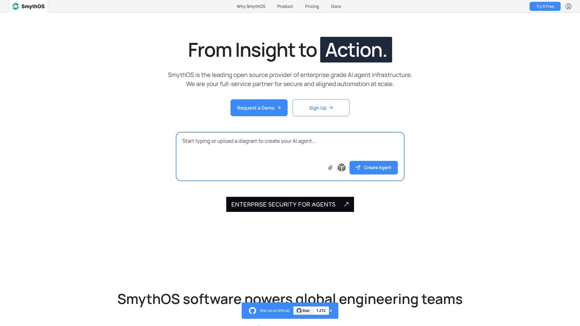 Screenshot von SmythOS - Von der Erkenntnis zur Aktion