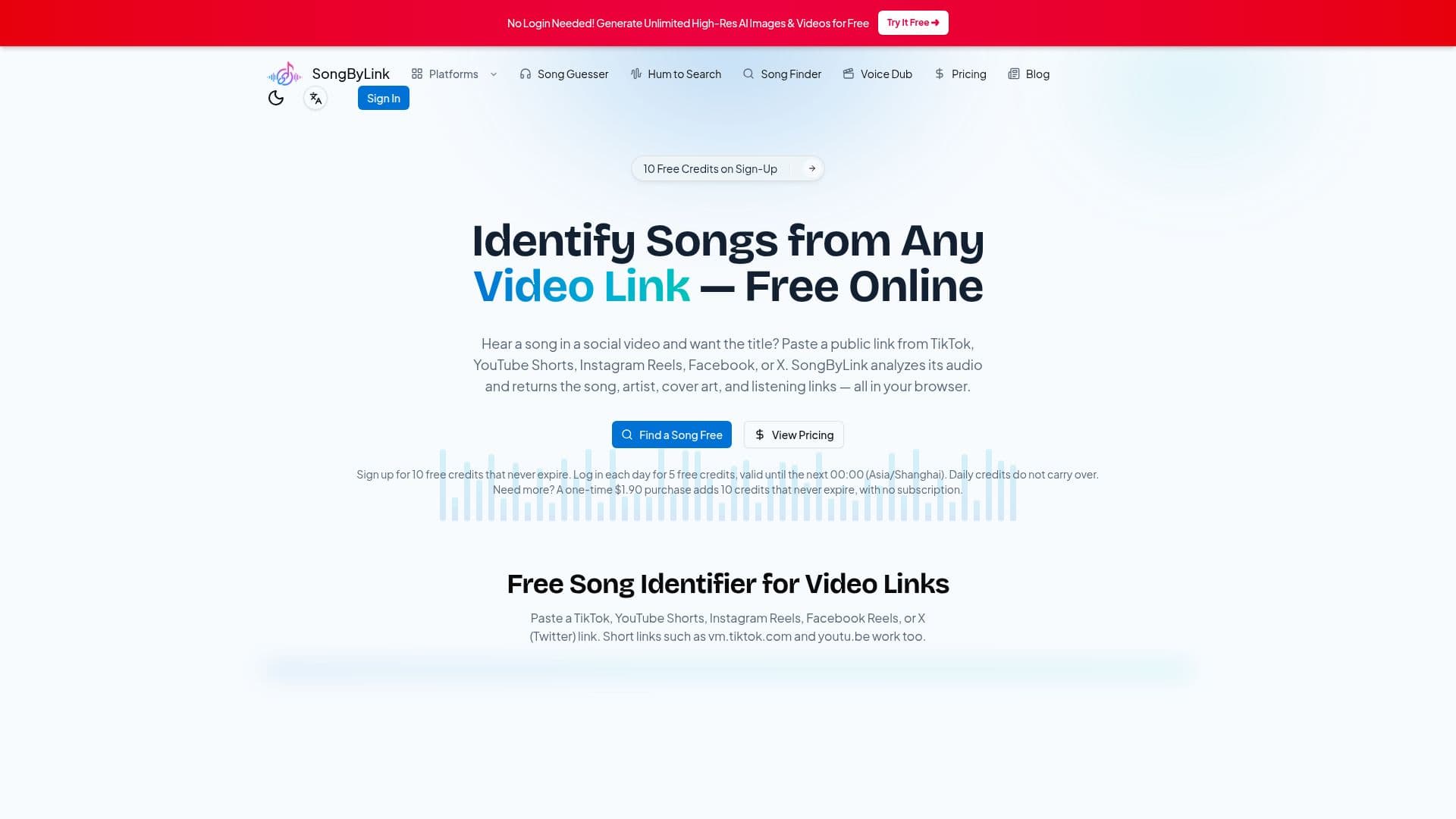 Tangkapan layar SongByLink