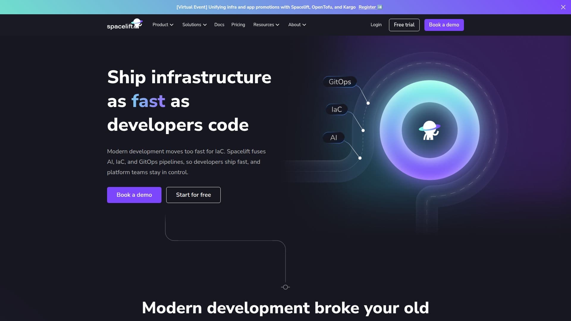 Скриншот Spacelift — Платформа оркестрации IaC