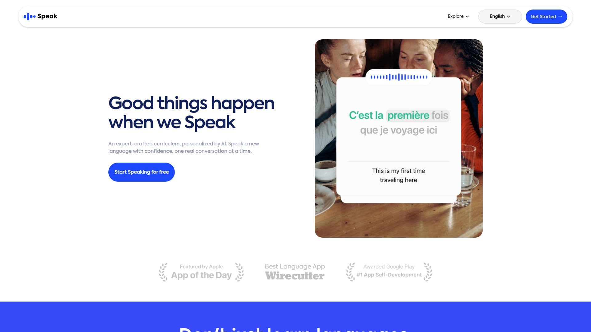 Speak - KI-Sprachlern-App screenshot