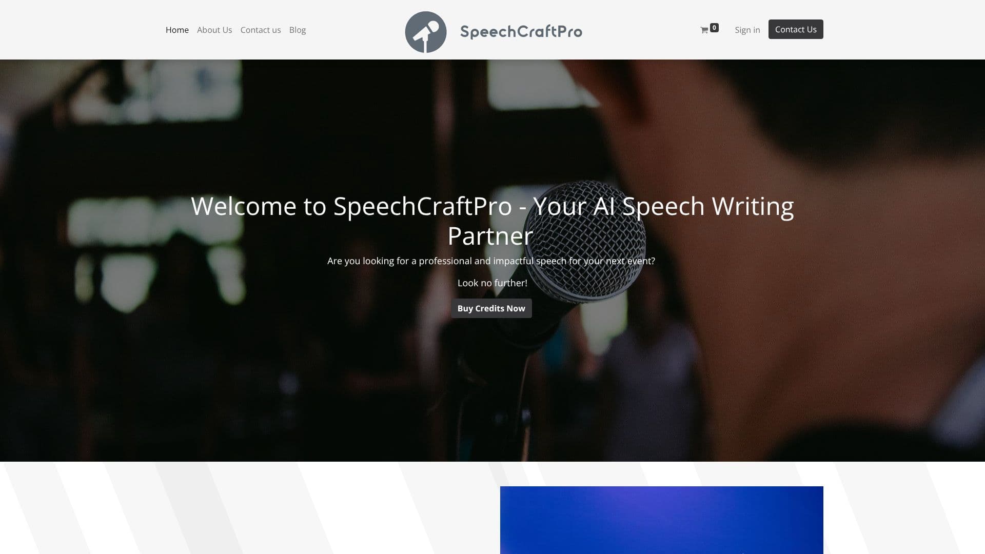 Captura de tela do SpeechCraftPro AI para Escrita de Discursos